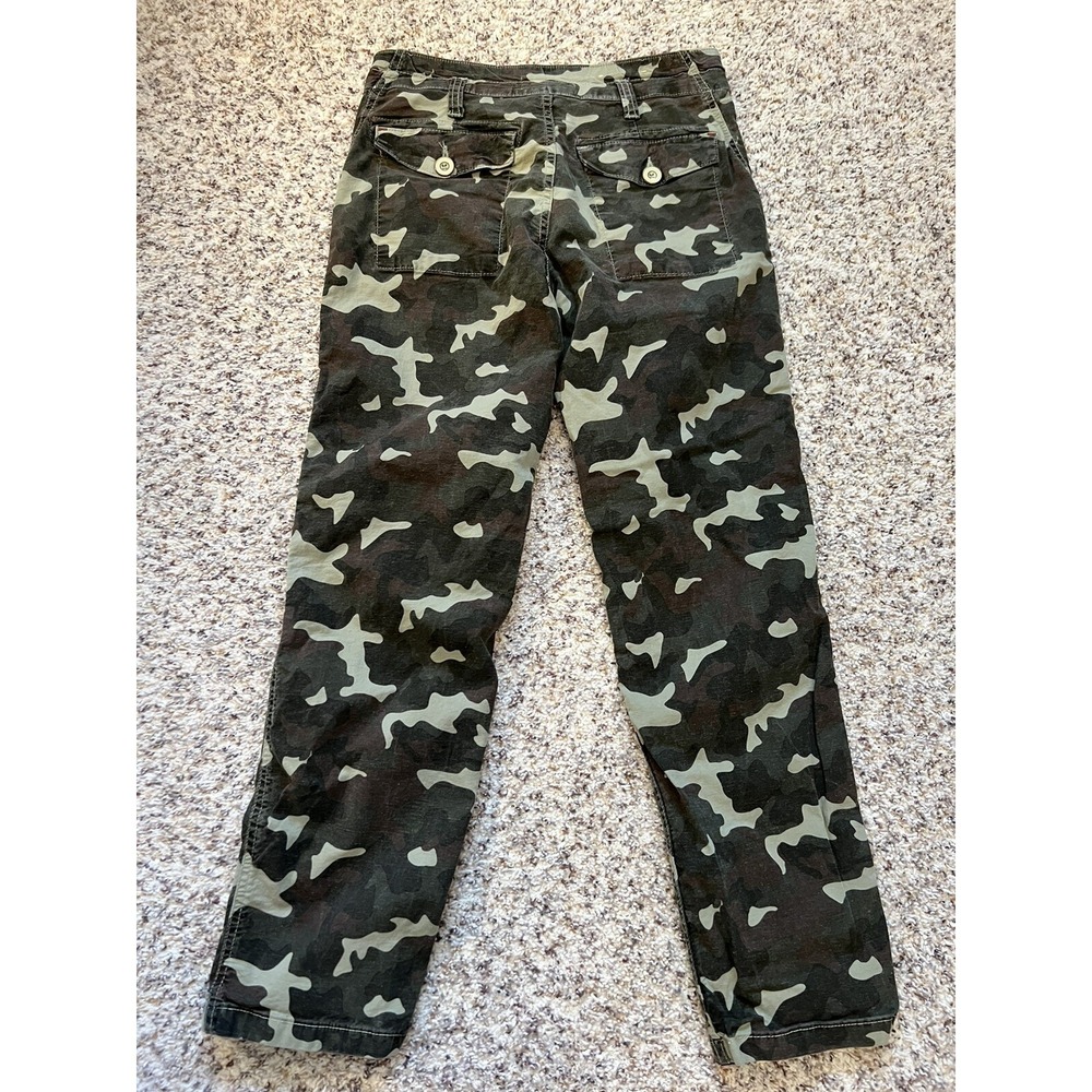 ANTHROPOLOGIE CAMO Green THE WANDERER CARGO PANTS WOMENS SZ 27 Cotton Blend - Picture 6 of 7
